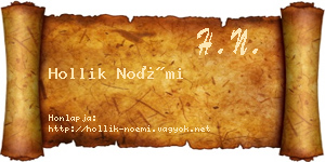 Hollik Noémi névjegykártya